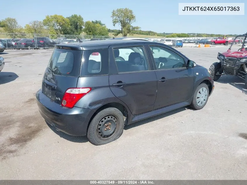 2006 Scion Xa VIN: JTKKT624X65017363 Lot: 40327549