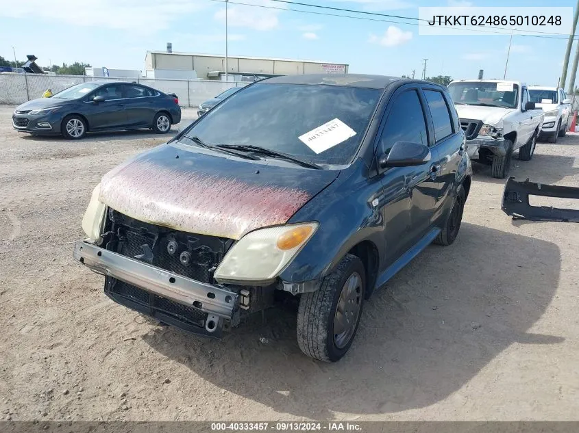 2006 Scion Xa VIN: JTKKT624865010248 Lot: 40333457