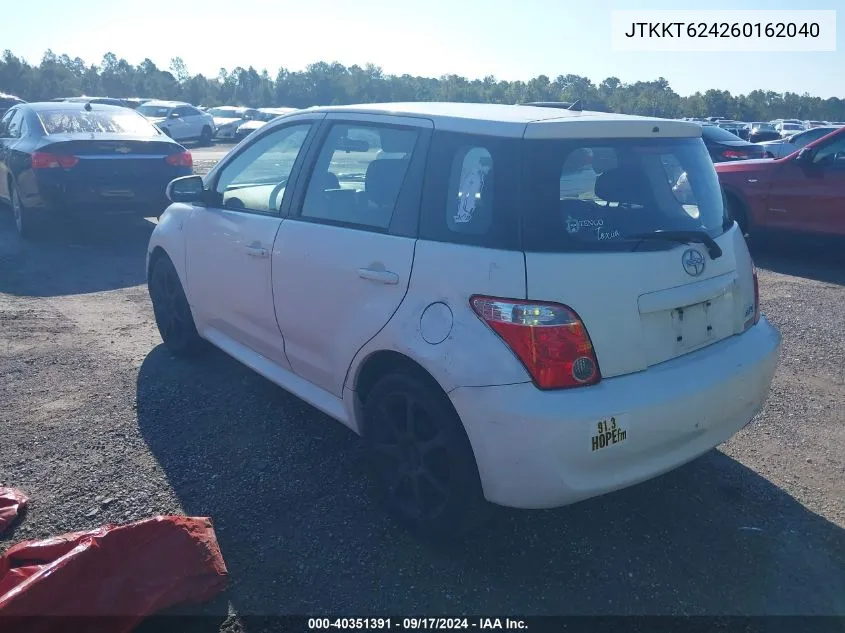 2006 Scion Xa VIN: JTKKT624260162040 Lot: 40351391