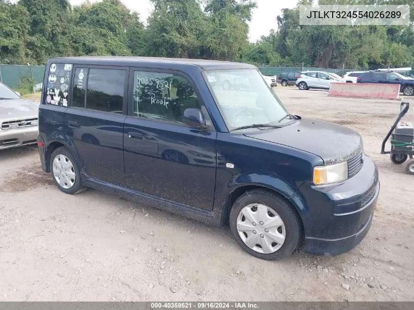 JTLKT324554026289 2005 Scion Xb Xb