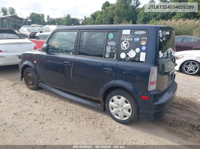 2005 Scion Xb Xb VIN: JTLKT324554026289 Lot: 40359521