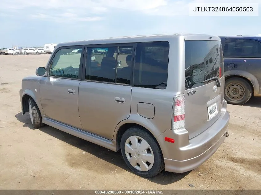 2006 Scion Xb VIN: JTLKT324064050503 Lot: 40298539