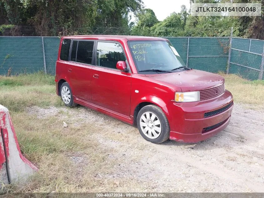 2006 Scion Xb VIN: JTLKT324164100048 Lot: 40372034