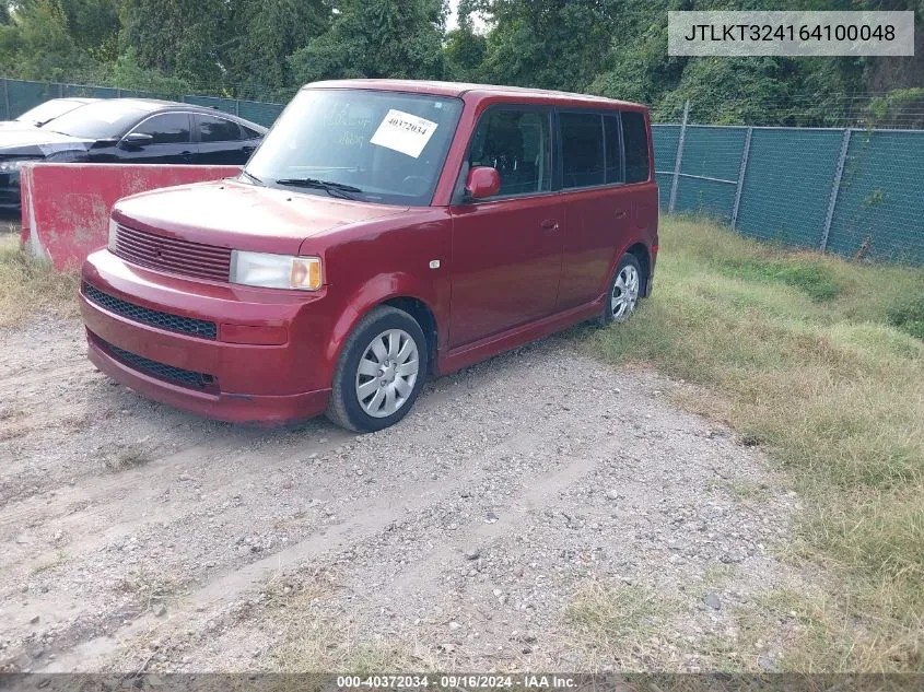 2006 Scion Xb VIN: JTLKT324164100048 Lot: 40372034