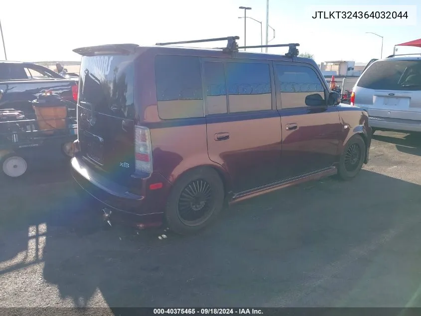 2006 Scion Xb VIN: JTLKT324364032044 Lot: 40375465