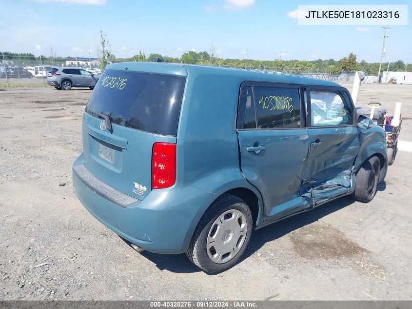 2008 Scion Xb Xb VIN: JTLKE50E181023316 Lot: 40328276