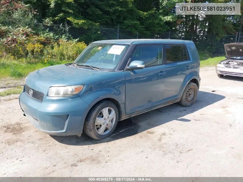 2008 Scion Xb VIN: JTLKE50E581023951 Lot: 40369279