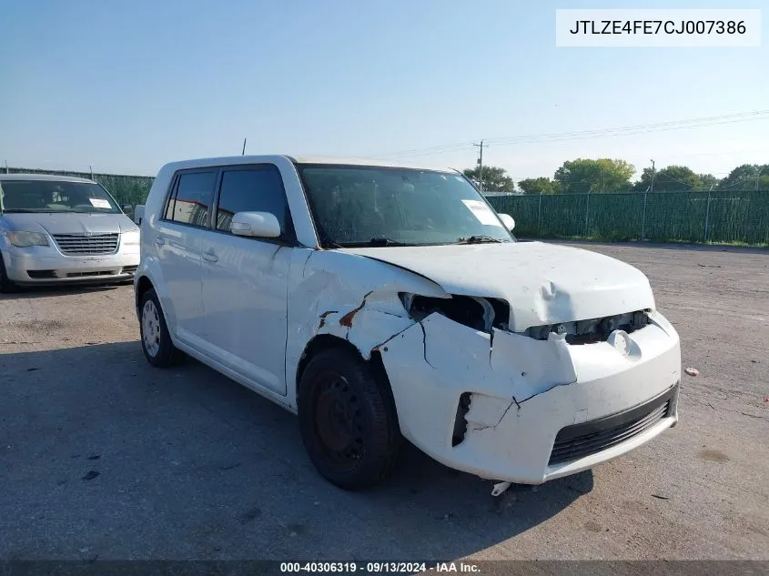 JTLZE4FE7CJ007386 2012 Scion Xb