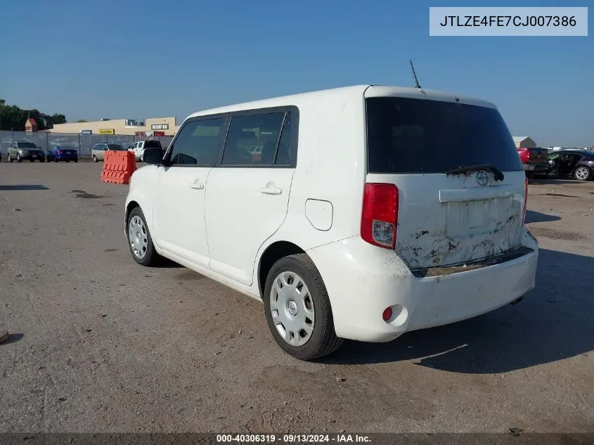 JTLZE4FE7CJ007386 2012 Scion Xb