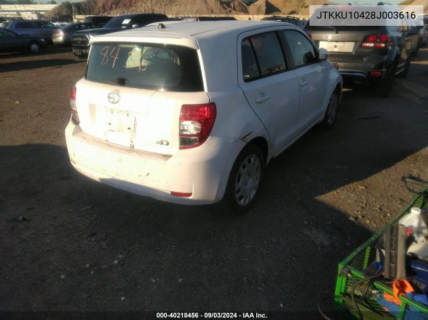 2008 Scion Xd VIN: JTKKU10428J003616 Lot: 40218456