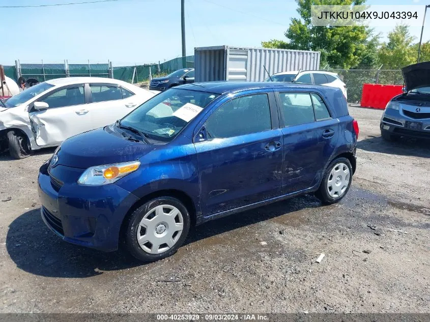 2009 Scion Xd VIN: JTKKU104X9J043394 Lot: 40253929