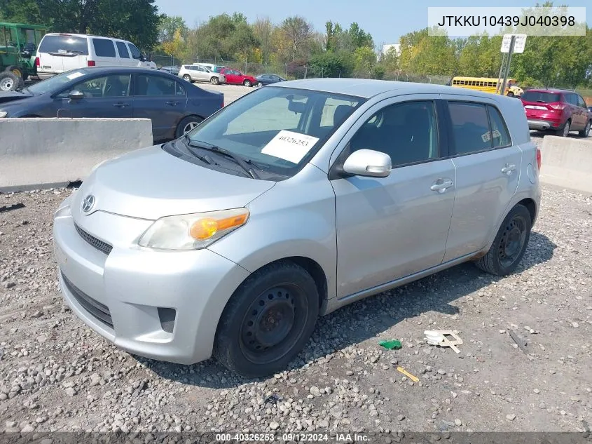 2009 Scion Xd VIN: JTKKU10439J040398 Lot: 40326253