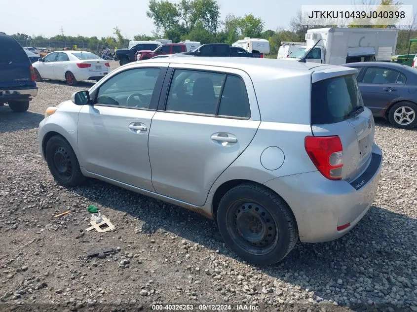 2009 Scion Xd VIN: JTKKU10439J040398 Lot: 40326253