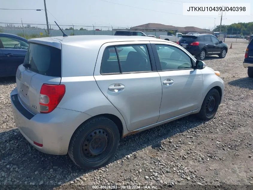 2009 Scion Xd VIN: JTKKU10439J040398 Lot: 40326253