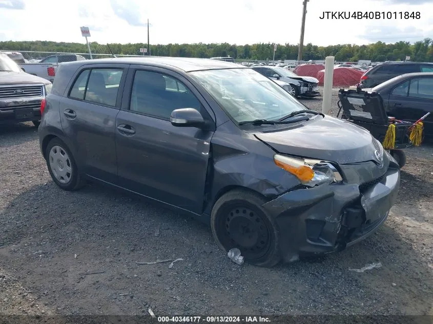 JTKKU4B40B1011848 2011 Scion Xd