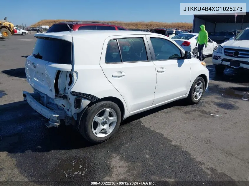 2012 Scion Xd VIN: JTKKU4B4XC1025273 Lot: 40322238