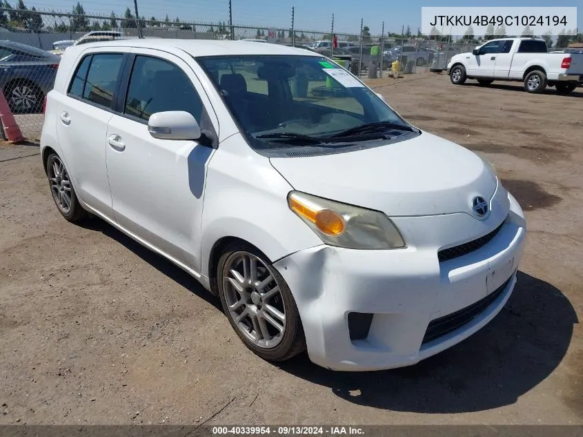 JTKKU4B49C1024194 2012 Scion Xd