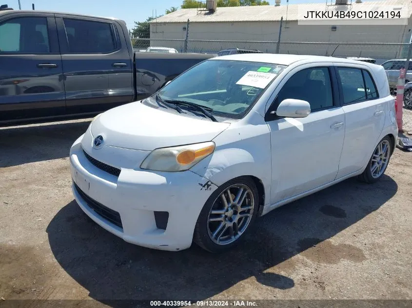 2012 Scion Xd VIN: JTKKU4B49C1024194 Lot: 40339954