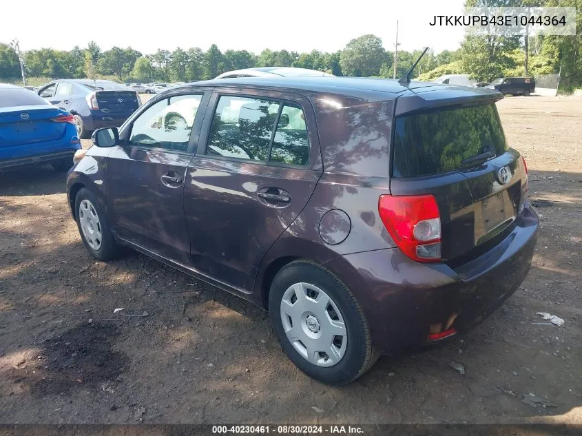 2014 Scion Xd VIN: JTKKUPB43E1044364 Lot: 40230461