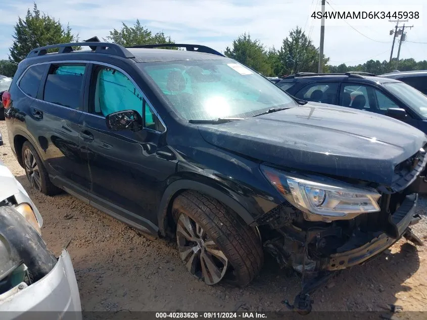 4S4WMAMD6K3445938 2019 Subaru Ascent Limited