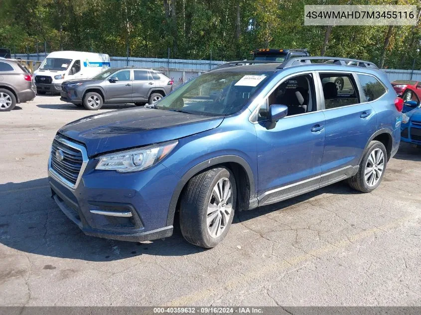 2021 Subaru Ascent Premium VIN: 4S4WMAHD7M3455116 Lot: 40359632