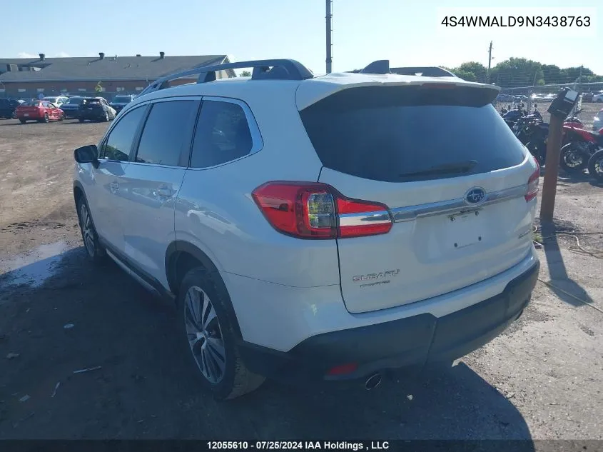 2022 Subaru Ascent VIN: 4S4WMALD9N3438763 Lot: 12055610