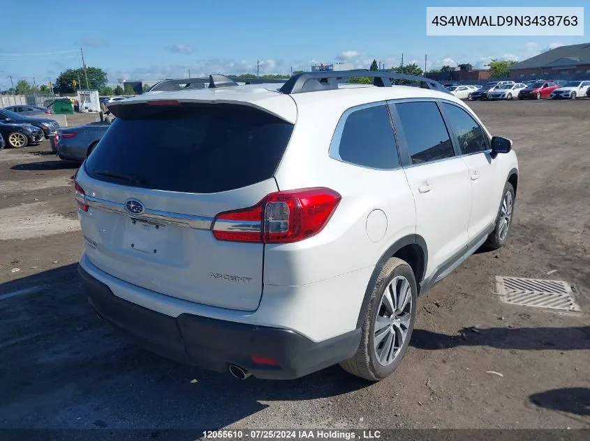 2022 Subaru Ascent VIN: 4S4WMALD9N3438763 Lot: 12055610