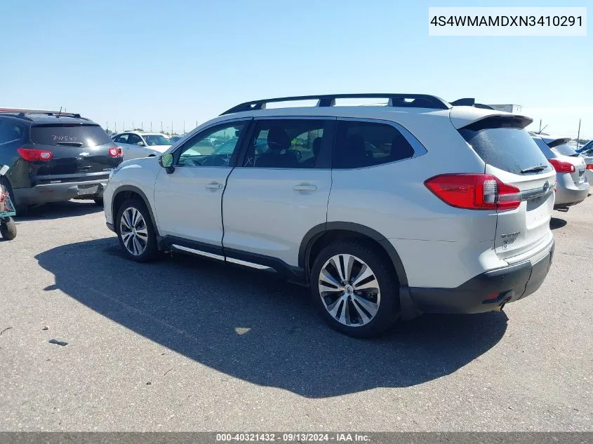 2022 Subaru Ascent Limited VIN: 4S4WMAMDXN3410291 Lot: 40321432