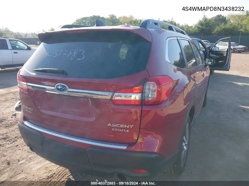 4S4WMAPD8N3438232 2022 Subaru Ascent Limited