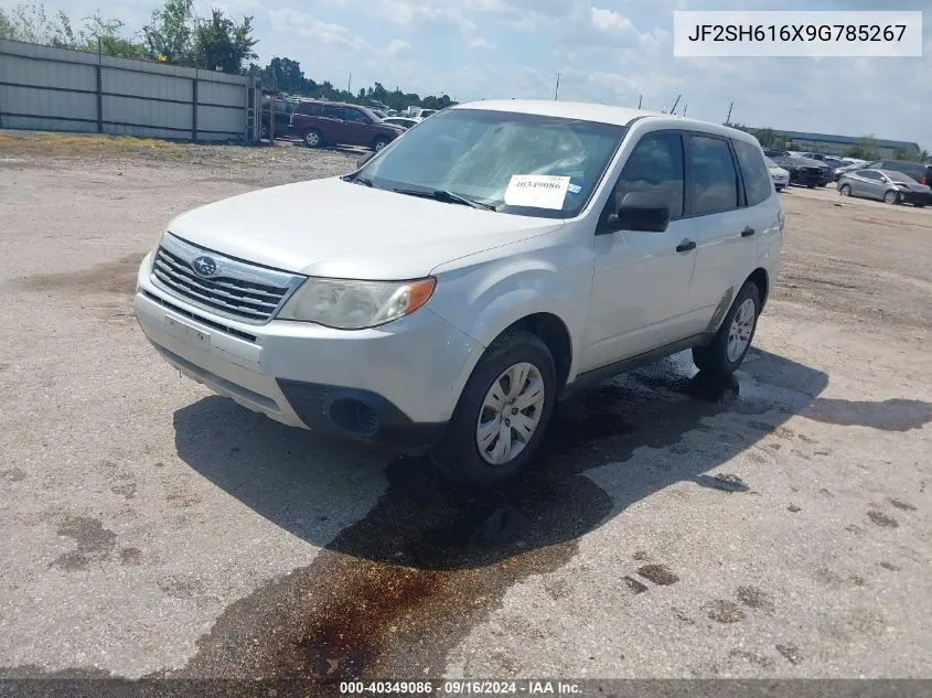 2009 Subaru Forester 2.5X VIN: JF2SH616X9G785267 Lot: 40349086