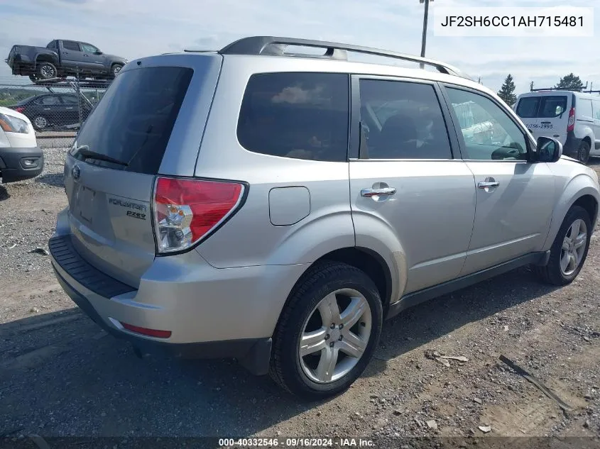 2010 Subaru Forester 2.5X Premium VIN: JF2SH6CC1AH715481 Lot: 40332546