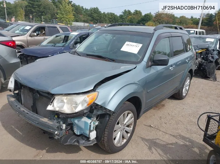 2011 Subaru Forester 2.5X Premium VIN: JF2SHADC0BH710694 Lot: 40355757