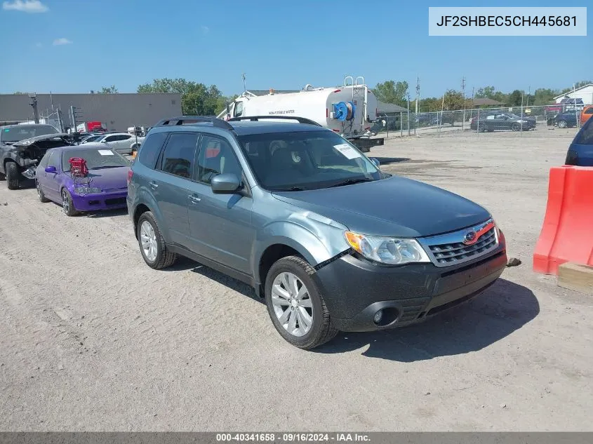 2012 Subaru Forester 2.5X Limited VIN: JF2SHBEC5CH445681 Lot: 40341658