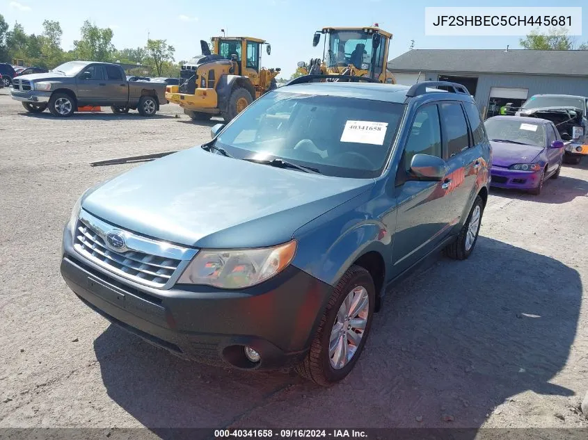 2012 Subaru Forester 2.5X Limited VIN: JF2SHBEC5CH445681 Lot: 40341658