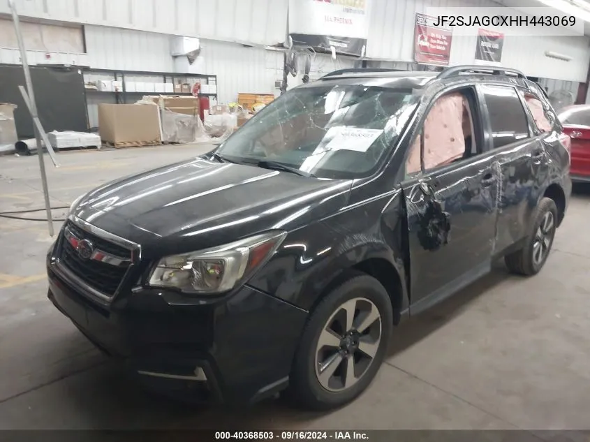 2017 Subaru Forester 2.5I Premium VIN: JF2SJAGCXHH443069 Lot: 40368503