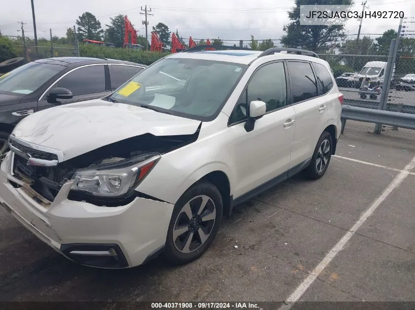 2018 Subaru Forester 2.5I Premium VIN: JF2SJAGC3JH492720 Lot: 40371908