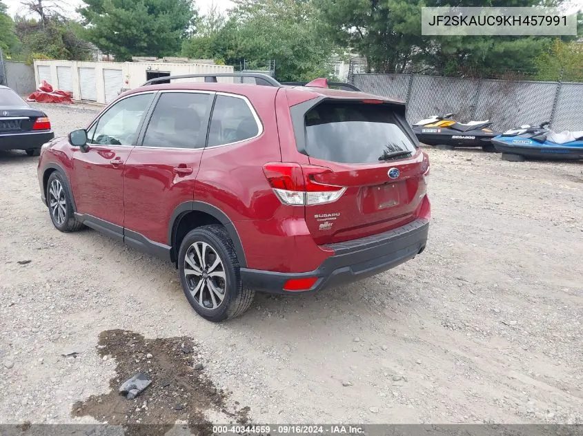 2019 Subaru Forester Limited VIN: JF2SKAUC9KH457991 Lot: 40344559