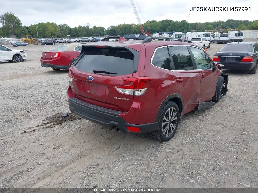 2019 Subaru Forester Limited VIN: JF2SKAUC9KH457991 Lot: 40344559