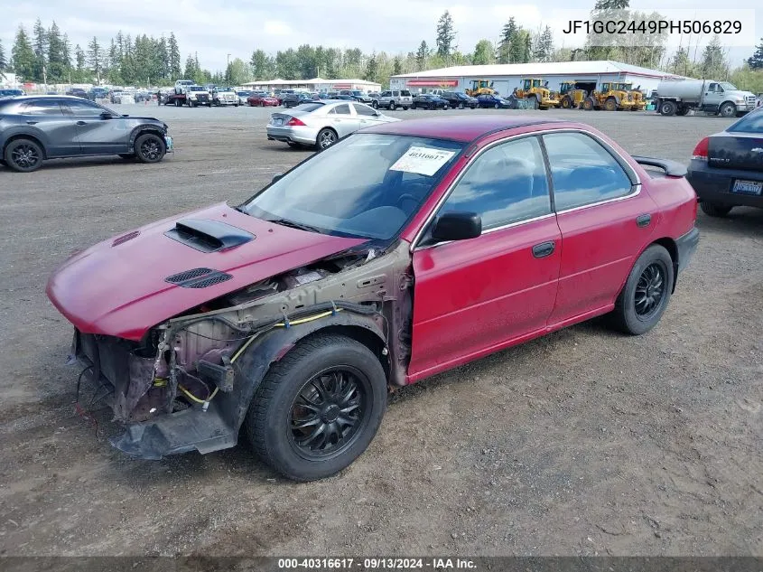 1993 Subaru Impreza L Plus VIN: JF1GC2449PH506829 Lot: 40316617