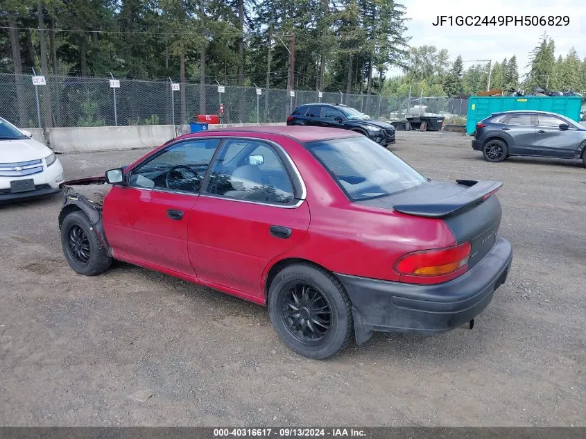 1993 Subaru Impreza L Plus VIN: JF1GC2449PH506829 Lot: 40316617