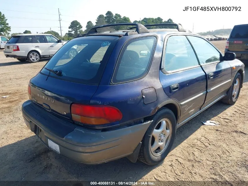 1997 Subaru Impreza Outback Sport VIN: JF1GF485XVH800792 Lot: 40088131