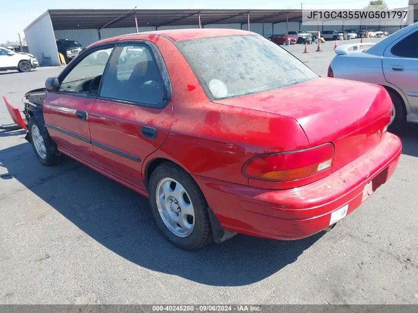 1998 Subaru Impreza L VIN: JF1GC4355WG501797 Lot: 40245280