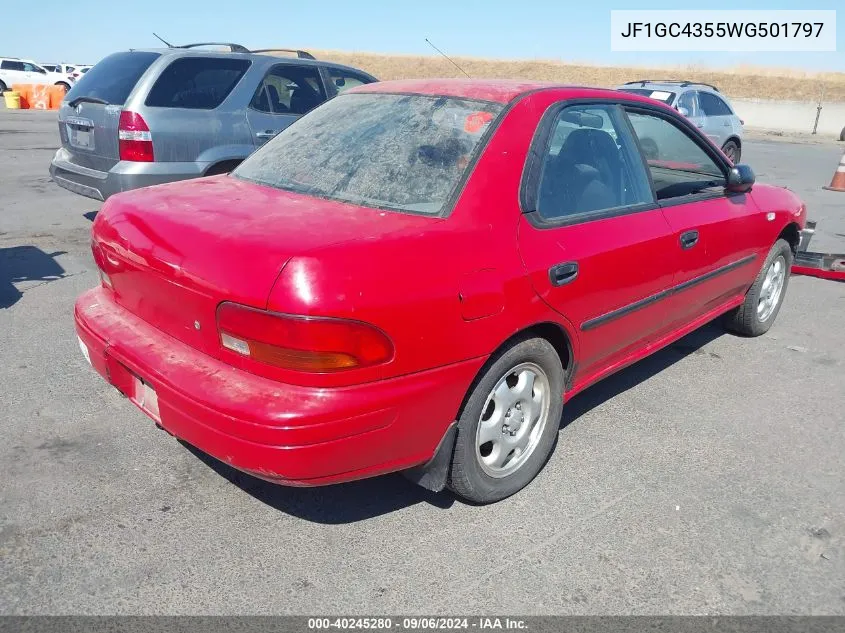 1998 Subaru Impreza L VIN: JF1GC4355WG501797 Lot: 40245280