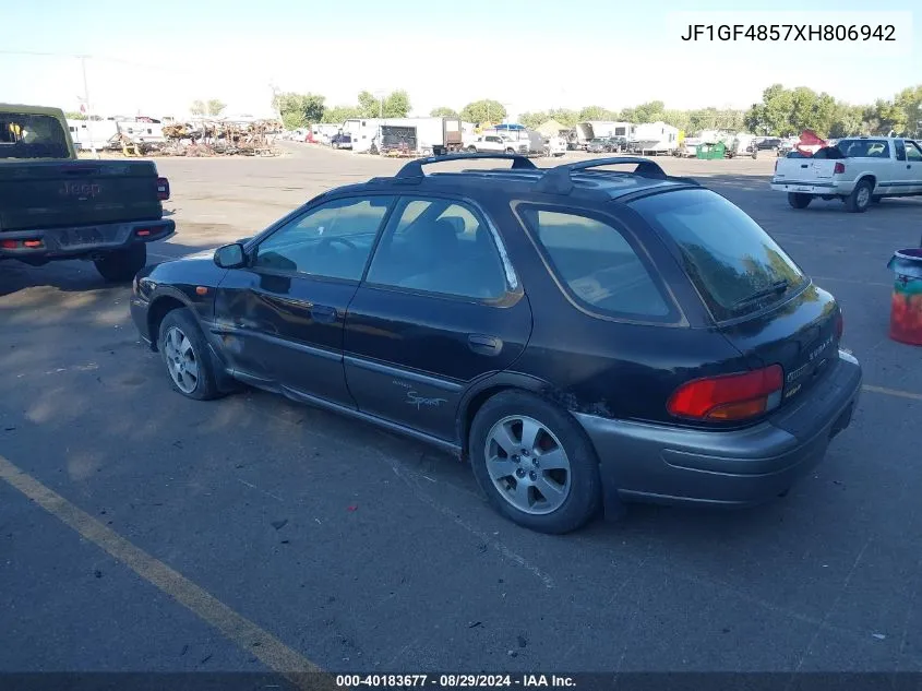 1999 Subaru Impreza Outback Sport VIN: JF1GF4857XH806942 Lot: 40183677