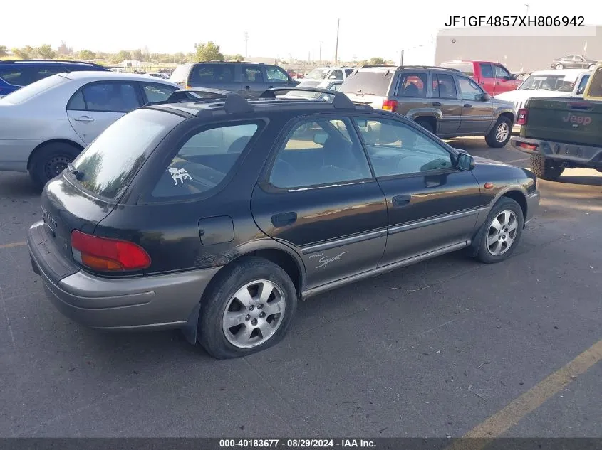 1999 Subaru Impreza Outback Sport VIN: JF1GF4857XH806942 Lot: 40183677