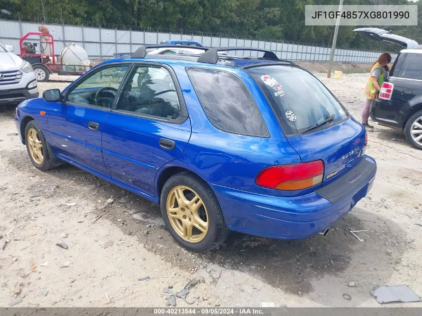 1999 Subaru Impreza Outback Sport VIN: JF1GF4857XG801990 Lot: 40213544