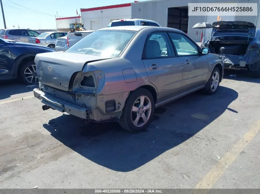 2006 Subaru Impreza 2.5I VIN: JF1GD67666H525886 Lot: 40220058