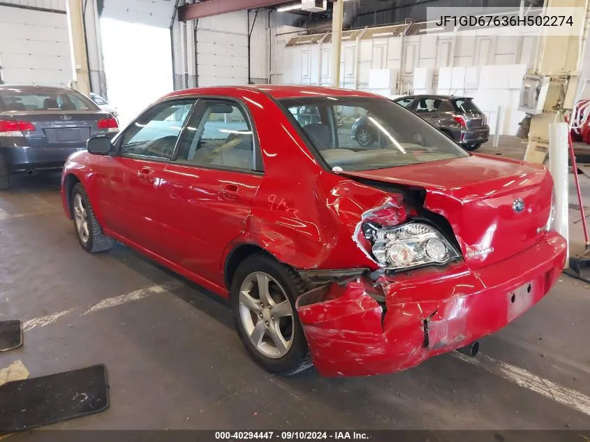 JF1GD67636H502274 2006 Subaru Impreza 2.5I