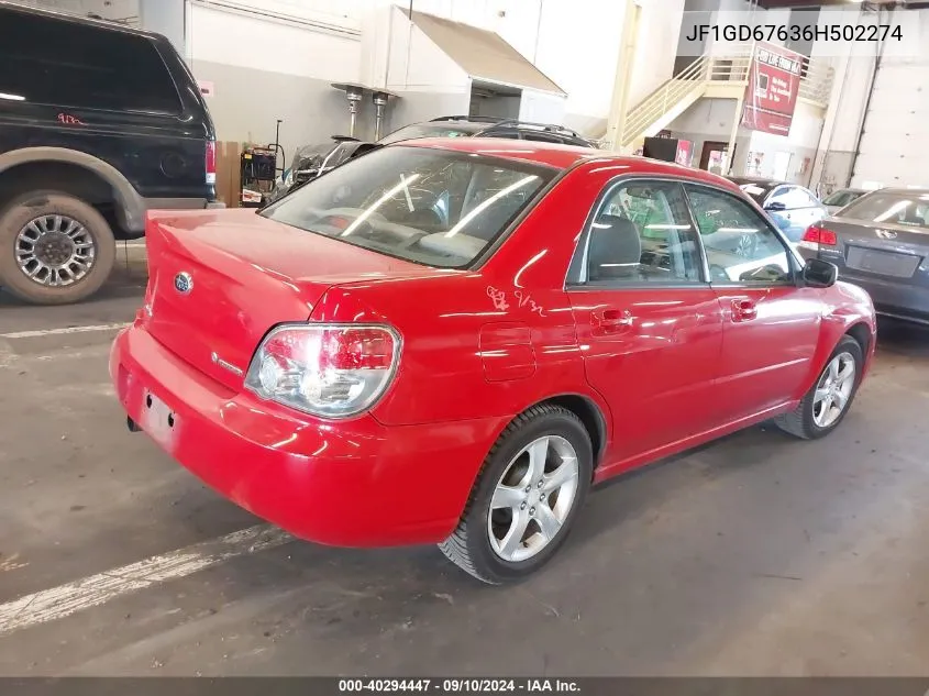 JF1GD67636H502274 2006 Subaru Impreza 2.5I