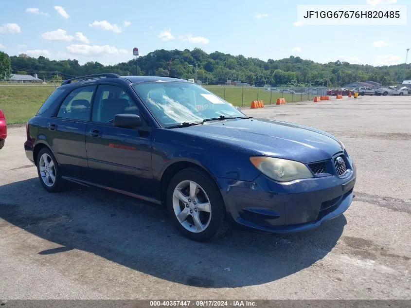 2006 Subaru Impreza 2.5I VIN: JF1GG67676H820485 Lot: 40357447